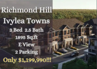 楼花转让 | Ivylea Towns 4Bed 3.5Bath ONLY $1,1950,000!!!