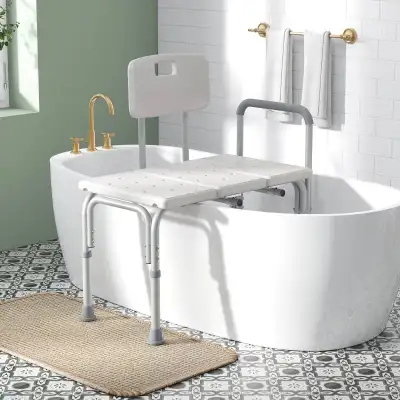 BRAND NEW - HOMCOM 6-Level Adjustable Bath and Shower Transfer B, View more