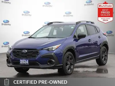 Odometer is 11462 kilometers below market average! Blue 2024 Subaru Crosstrek Convenience AWD Linear...