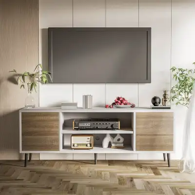 BNIB PRICE IS FIRM - JUMMICO TV Stand for 65 Inch TV... LOT# 476, View more