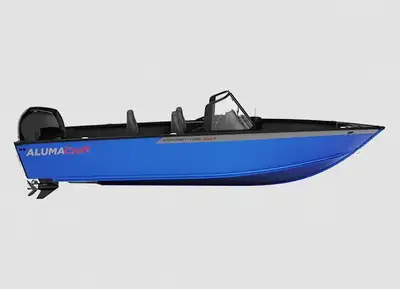 The Competitor 185X Sport features a captain helm and passenger console topped with a full walk-thro...