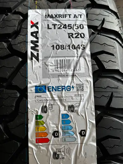 16 17 18 19 20 21 22 ; 225 235 245 255 265 275 285 315 ; 45 50 55 60 65 70 75 NO TAX- NEW ZMAX LT/AT...
