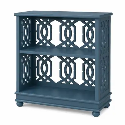 BRAND NEW - Vintage Blue Ornate 2-Tier Accent Cabinet / Storage, View more