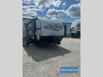 The 2021 Gulf Stream RV Grand River 32BHS is a travel trailer known for its bunkhouse layout, sleepi...