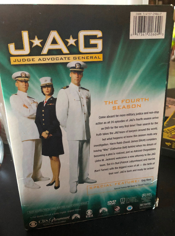 JAG COMPLETE FORTH SEASON-JUDGE ADVOCATE  GENERAL-TV SERIES in CDs, DVDs & Blu-ray in Timmins - Image 2
