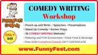 Comedy WRITING WORKSHOP - Learn 30 Writing Methods over 3 hours