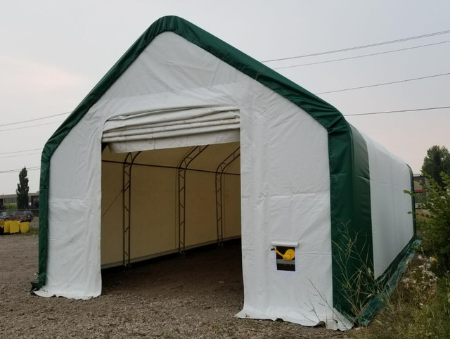 WHOLESALE PRICE: Double Truss Frame  Storage Shelters PVC Fabric in Other in Whitehorse - Image 4