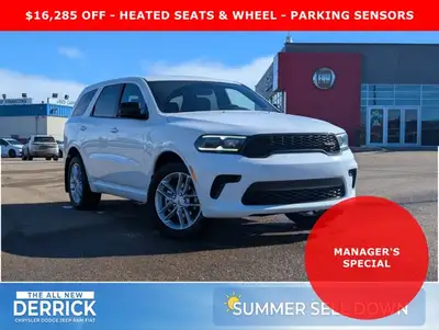 The 2025 Dodge Durango GT combines bold style with everyday capability. Finished in White Knuckle wi...