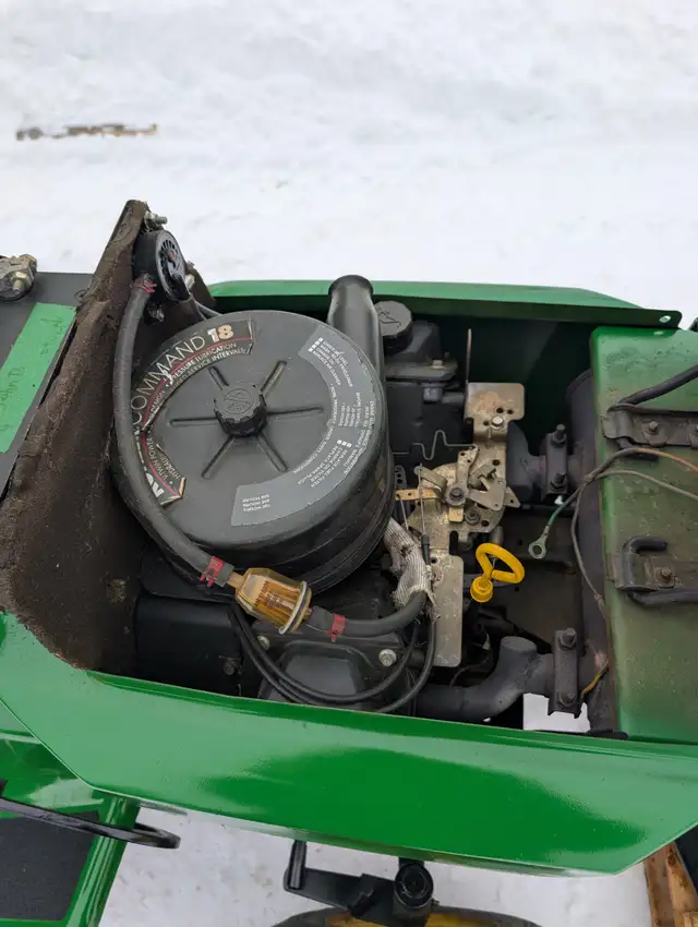 John Deere 316 with Front Blade and Hydraulic rototiller in Lawnmowers & Leaf Blowers in Red Deer - Image 9