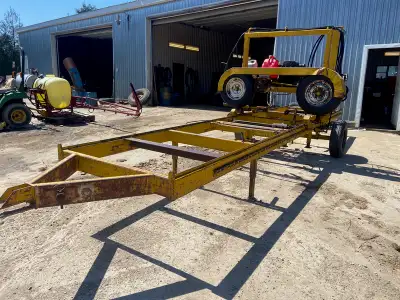 Welcome to Stoneage Equipment Lumber sawmill/bandsaw. Gas powered. Come with blades + top. Do not he...