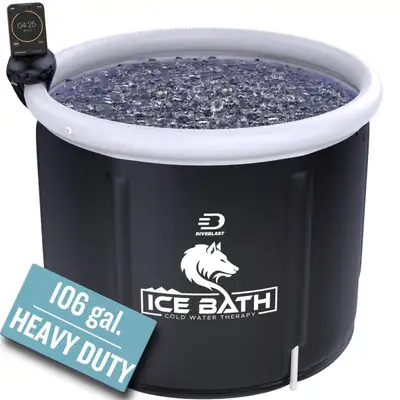 BRAND NEW - DIVEBLAST Portable Ice Bath Tub for Athletes w/ Phon, View more