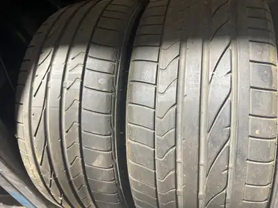 Two 215/40R18 Bridgestone Potenza RE-050A Run Flat tires 85Y in good condition 7/32 tread remaining...