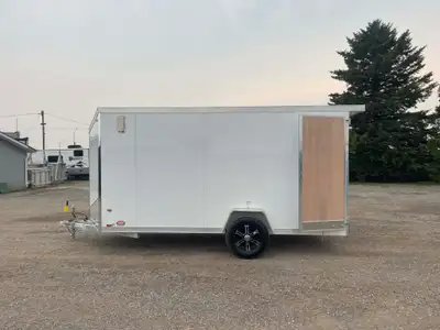 LEGACY SERIES 6' X 14' SINGLE AXLE CARGO WITH BARN DOORS, 5200LB AXLE, PLYWOOD WALLS, LADDER RACKS,...