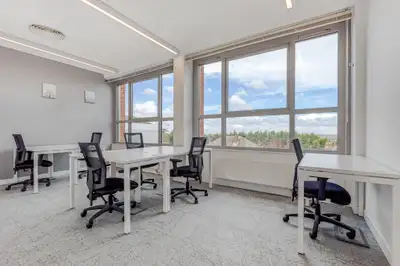 Access a bright and inspiring office space to rent designed to help teams of five to do their best w...