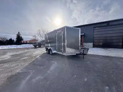 Grand River Trailer Sales Cargo trailer 7x14+Vee Contractor grade frame, 7 interior height ramp door...