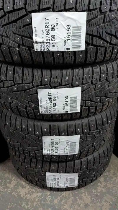 SET OF 4X P235/60R17 235/60/17 NOKIAN NORDMAN 7 SUV TAG # 16193 ** Please read details below ** MR....