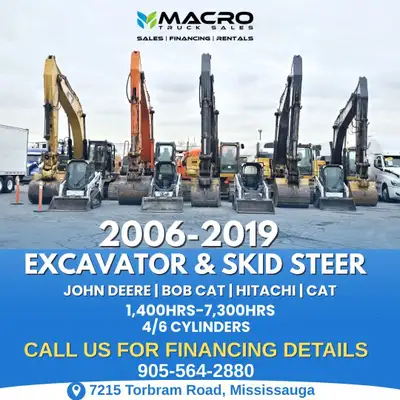 Welcome to Macro Truck Sales! 2006-2019 Excavator & Skid Steer John Deere | Bob Cat | Hitachi | Cat...