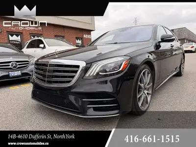 2018 MERCEDES BENZ S 560 4MATIC, LONG WHEEL BASE, OBSIDIAN BLACK EXTERIOR , NAPPA BROWN LEATHER INTE...