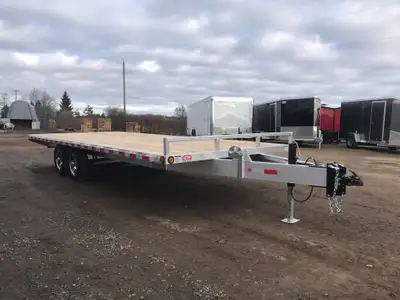 ACTION SERIES 102" X 20' TANDEM AXLE 5 TON GVWR, ALUMINUM DECKOVER TRAILER WITH 8' RAMPS UPGRADE!! T...