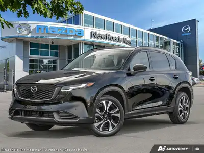 Experience the remarkable 2026 Mazda CX-5 GS in striking black, complemented by its dynamic AWD driv...