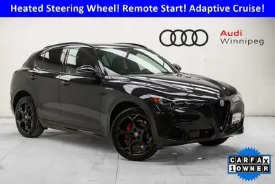 Local trade with only 3,948 KM!!! This Alfa Romeo Stelvio delivers a Intercooled Turbo Premium Unlea...