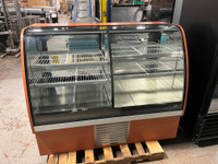 60" QBD curved glass Cold/Dry Display Case- Refurbished