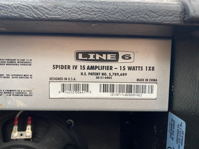 LINE 6 Spider IV 15-Watt Guitar Amp in Amps & Pedals in City of Toronto - Image 4