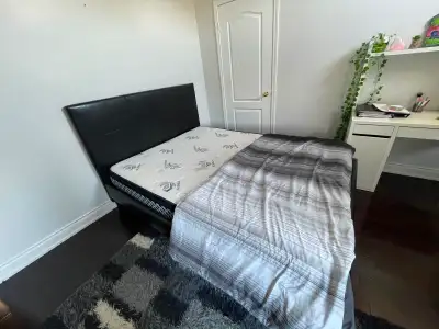 Twin double size bed with mattress, View more