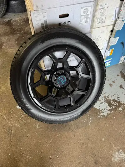 4 New 20 Black Rhino Overland Wheels w/ 275/55R20 Hankook Winter i*Pike X Tires 5 x 127 **Wheel Spec...