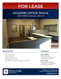 MODERN OFFICE SPACE FOR LEASE