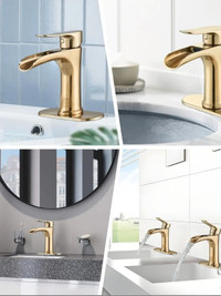 Mosson Bathroom Faucet Waterfall Brass Bathroom Sink Faucet with