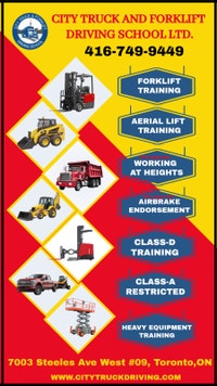 CITY TRUCK AND FORKLIFT DRIVING SCHOOL Mississauga / Peel Region Toronto (GTA) Preview