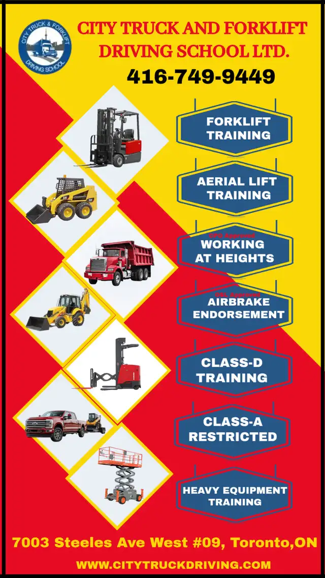 CITY TRUCK AND FORKLIFT DRIVING SCHOOL in Classes & Lessons in Mississauga / Peel Region - Image 2