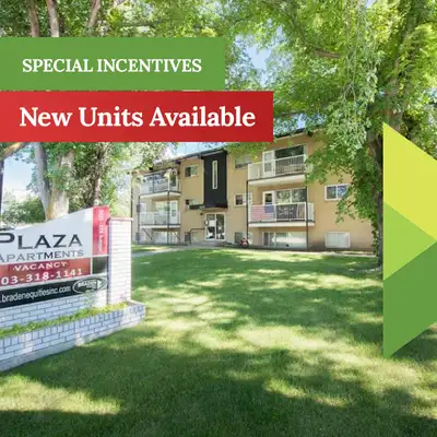 Cats and Small Dogs Welcome Plaza Apartments is now renting bright, spacious and sparkling clean uni...