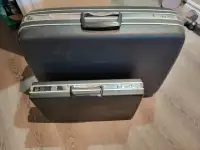 Silver Vintage Samsonite Suitcase and Briefcase