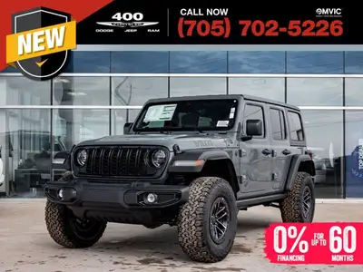 Welcome to 400 Chrysler Dodge Jeep Ram. The 2026 Jeep Wrangler is a brand new, iconic 4x4 SUV built...