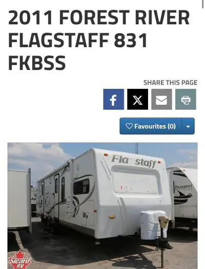 ✨ 2011 Forest River Flagstaff 831 Travel Trailer Exceptionally well cared for and very clean — lovin...