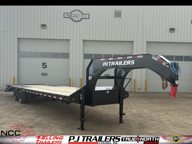 2026 PJ Trailers 32' Gooseneck Low-Pro Flatdeck with Duals 30K  in Cargo & Utility Trailers in Saskatoon - Image 2