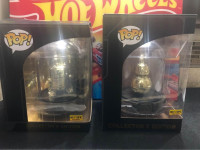 Star Wars Gold Hot Topic Pop R2D2 and BB8