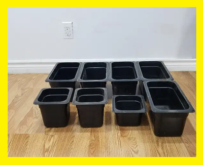 8 Cambro Black Food Storage Container Polycarbonate 4" 6" $70, View more