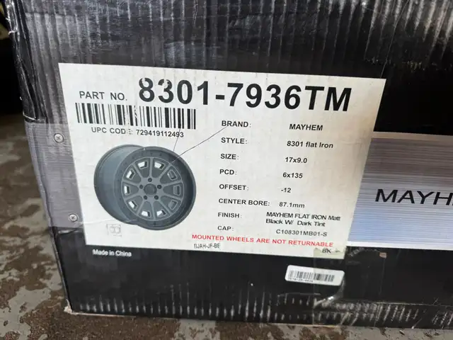 Four New 17″6x135 Mayhem Flat Iron Wheels w/ 265/70R17 Yokohama in Tires & Rims in Oakville / Halton Region - Image 5