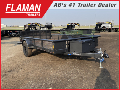 2025 DIAMOND C 12' PREMIUM UTILITY TRAILER Color: Carbon Metallic Gray w/ Venture Package Front Mud...