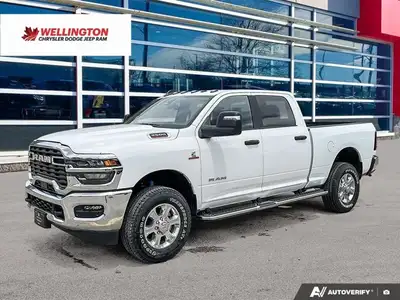 Odometer is 7115 kilometers below market average! Bright White Clearcoat 2025 Ram 2500 Big Horn 4WD...