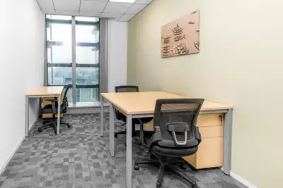 Productive workspace for three that comes with everything taken care of. Make a home for your busine...