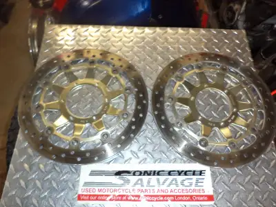 sonic cycle has a set of 2006 - 2007 honda cbr -1000 rr brake rotors oem brand new take offs to buil...