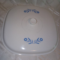 Corning Ware Blue Cornflower White Lid for 10" Base