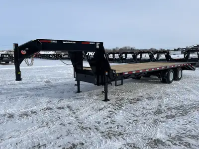 NEW 2025 SWS 8.5 x 28' Gooseneck Trailer Tandem Dual Axles 2 x 10,000 lb Axles w/ Electric Brakes on...