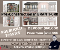 PRE CONSTRUCTION TOWNS IN BRANTFORD