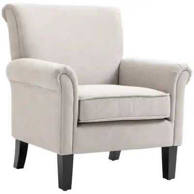 Upholstered Accent Chair, Single Armchair with Soft Velvet Touch, View more
