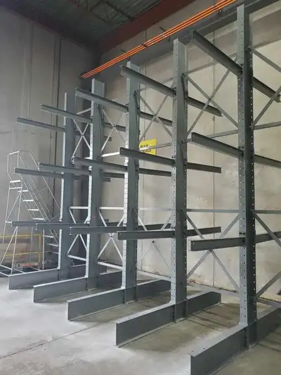 Structural Steel Cantilever Racking In Stock - Made in Canada, View more